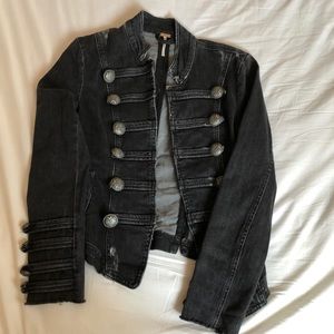 Free People Black Denim Jacket